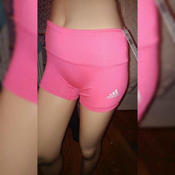 🆕Adidas | pink 4" tight climalite shorts - Picture 6 of 7